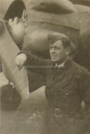 Peter Provenzano Photo Album Image_copy_025.jpg - Victor Bono standing next to an Avro Anson I.  RAF Station Tern Hill,  fall of 1940.
